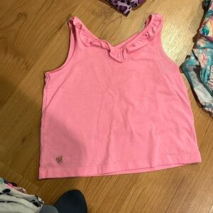 Lilly Pulitzer Pink Ruffle Tank Top for Kids